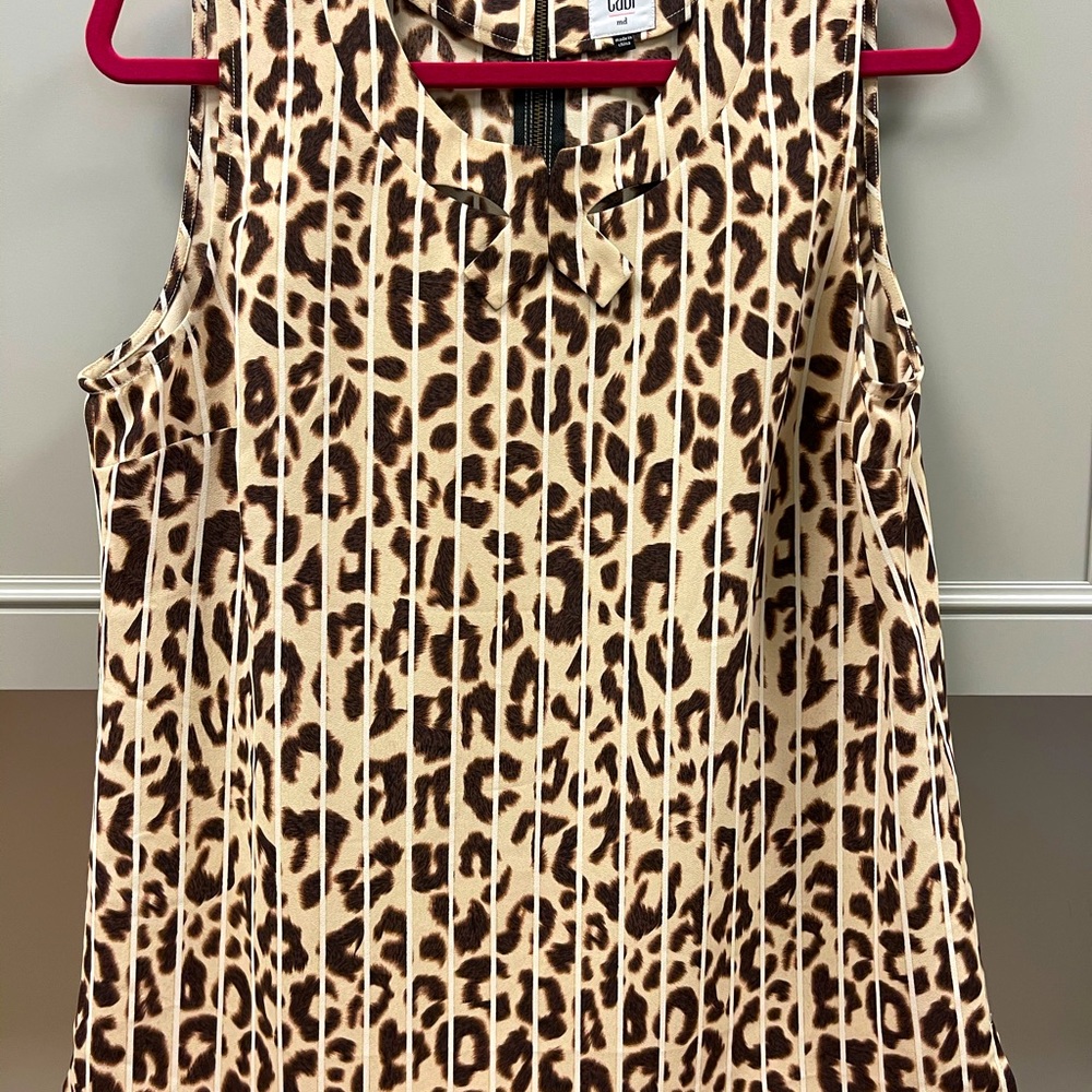 CABI Ginger Top #3070 animal print, M